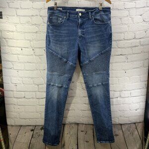 Pacsun Skinny Jeans Mens Sz 34 x 32 Stacked Moto